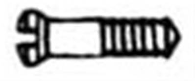 Vis de plaquettes en maillechort Doré (1.0*1.4*4.1 mm)