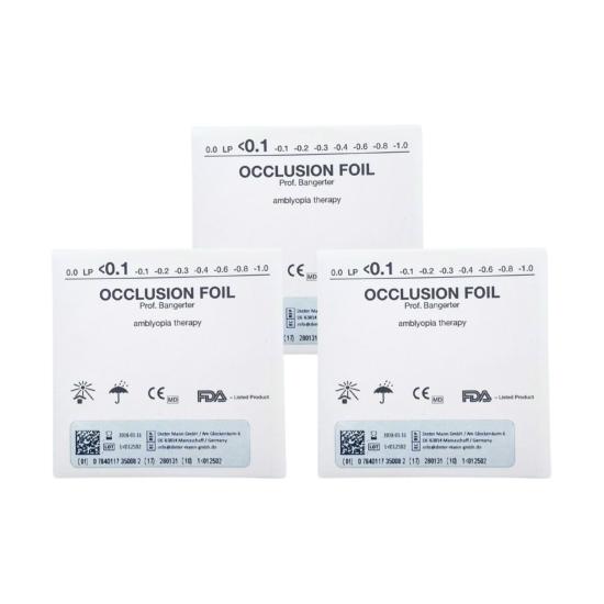 Lot de 3 Feuilles d'occlusion <0.1 